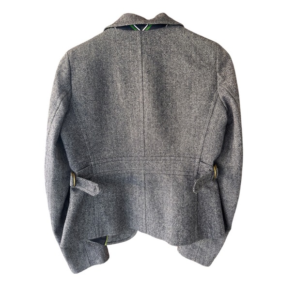 J. Crew Women's Wool Herringbone Blazer Jacket with Embroidered Detail Size 6 - Picture 9 of 12